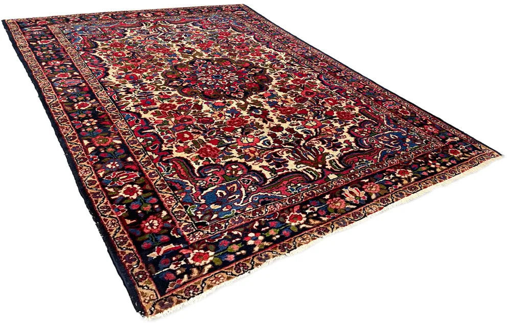 4'10"x6'8" Borchalou Hamadan Hand Knotted