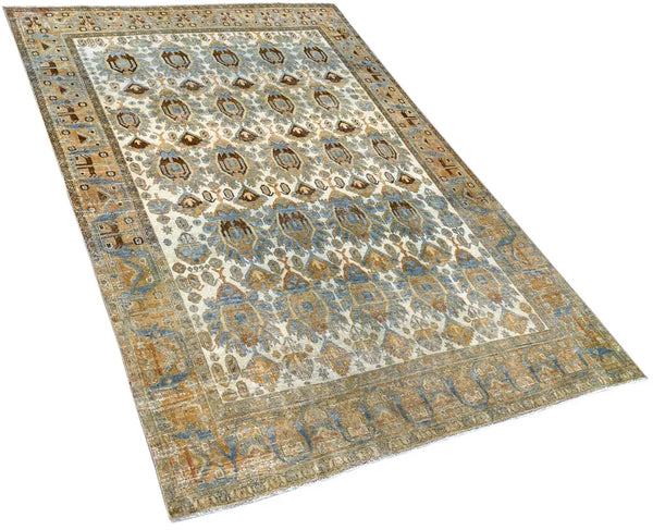 4'11"x6'10" Afshar Hand Knotted