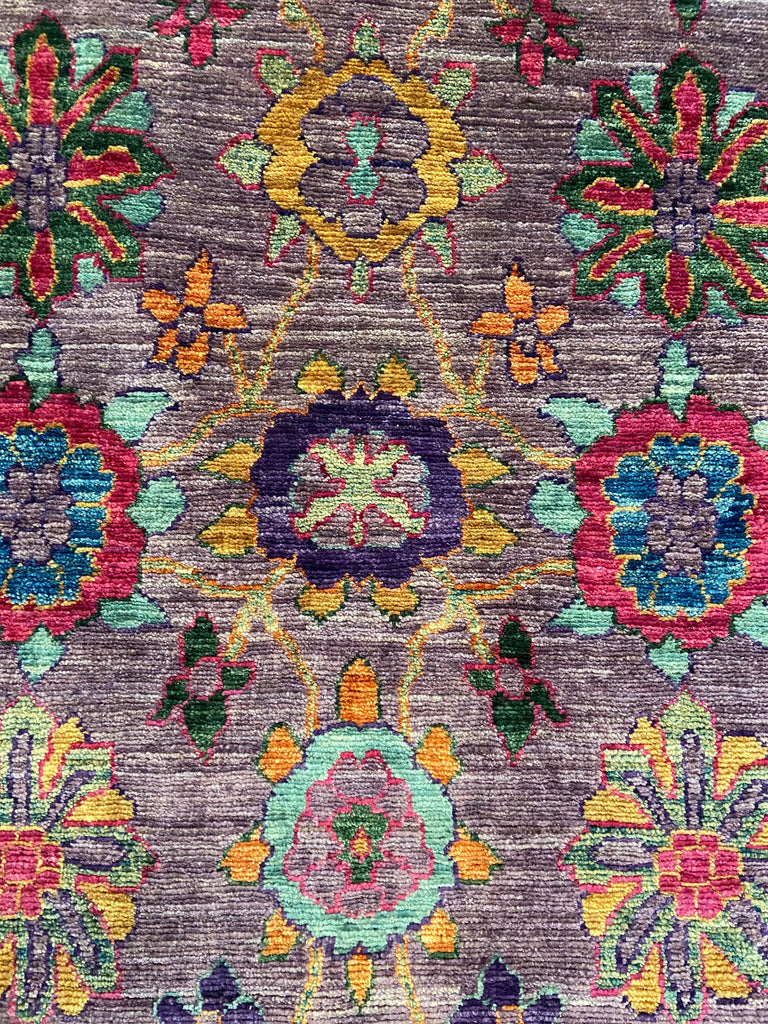 4'11"x6'11" Afghan-Mina Khani Hand Knotted