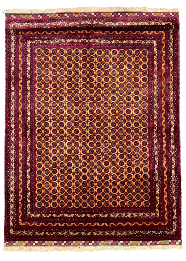 4'11"x6'5" Khoja Roshna Hand Knotted