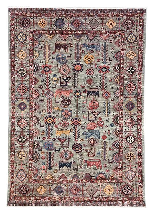 4'11"x7'1" Yalameh Hand Knotted