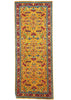 4'1"x10'5" Saffron Bakshiesh Hand Knotted