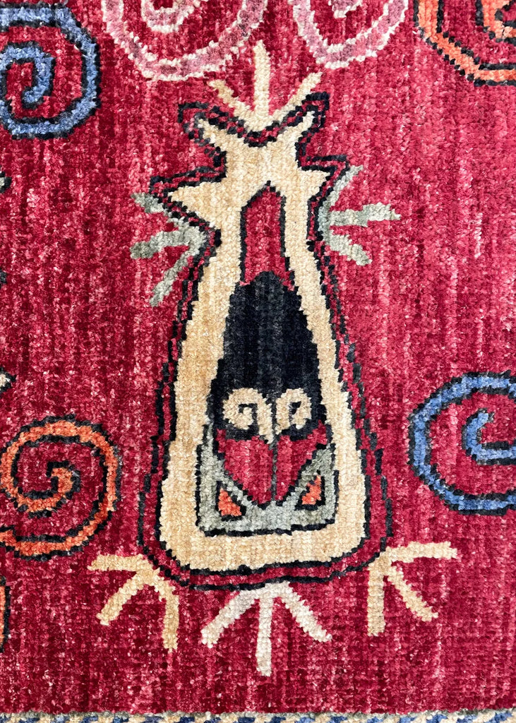 4'1"x4'1" Suzani Hand Knotted