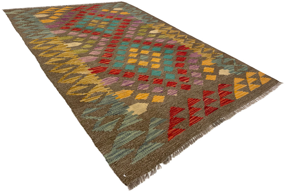4'1"x5'10" Kilim Hand Woven