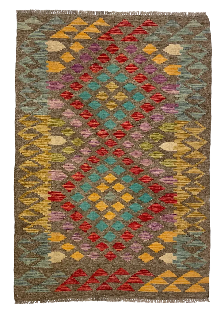 4'1"x5'10" Kilim Hand Woven