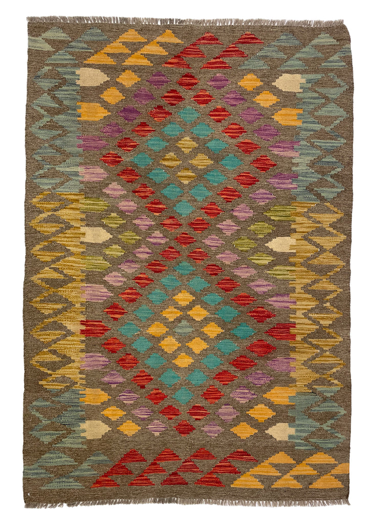 4'1"x5'10" Kilim Hand Woven