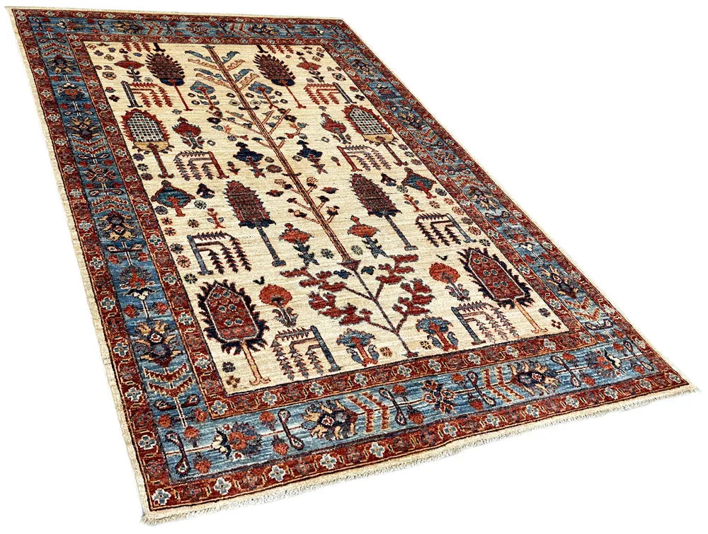 4'1"x5'11" Bakshiesh Hand Knotted