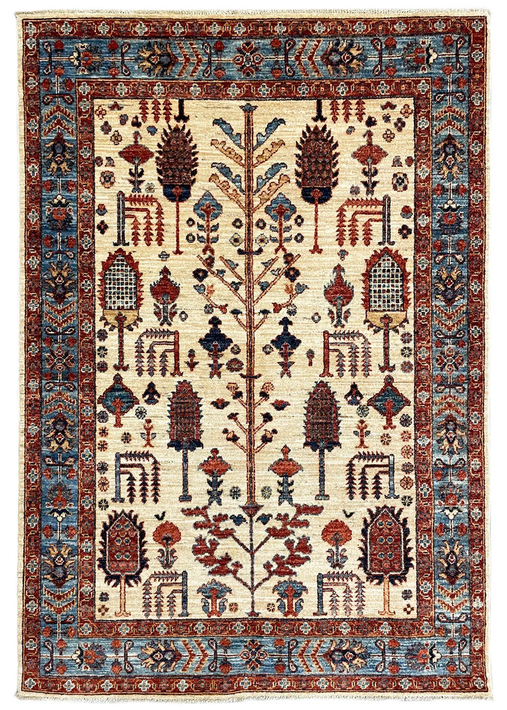 4'1"x5'11" Bakshiesh Hand Knotted