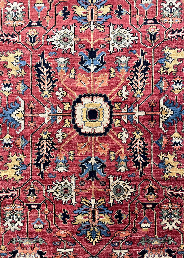 4'1"x5'11" Heriz Hand Knotted