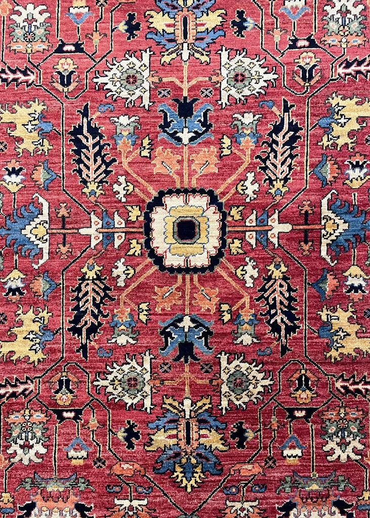 4'1"x5'11" Heriz Hand Knotted