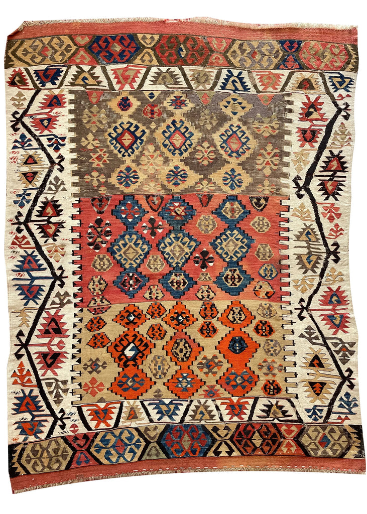 4'1"x5'1" Sivas Kilim (s) Hand Woven