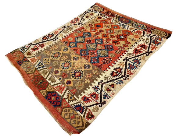4'1"x5'1" Sivas Kilim (s) Hand Woven