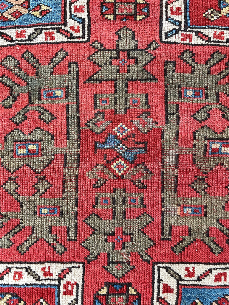 4'1"x5'2" Kozak Hand Knotted