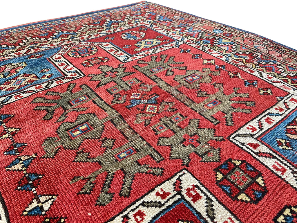 4'1"x5'2" Kozak Hand Knotted