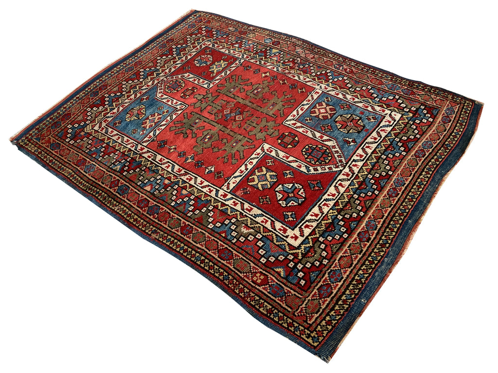 4'1"x5'2" Kozak Hand Knotted