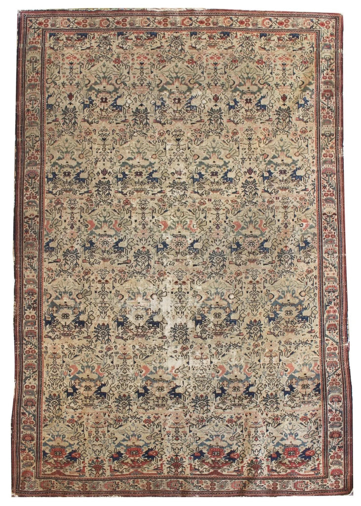 4'1"x6'1" "Zili Sultan" Hand Knotted