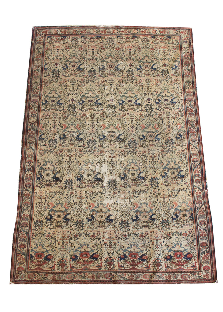 4'1"x6'1" "Zili Sultan" Hand Knotted
