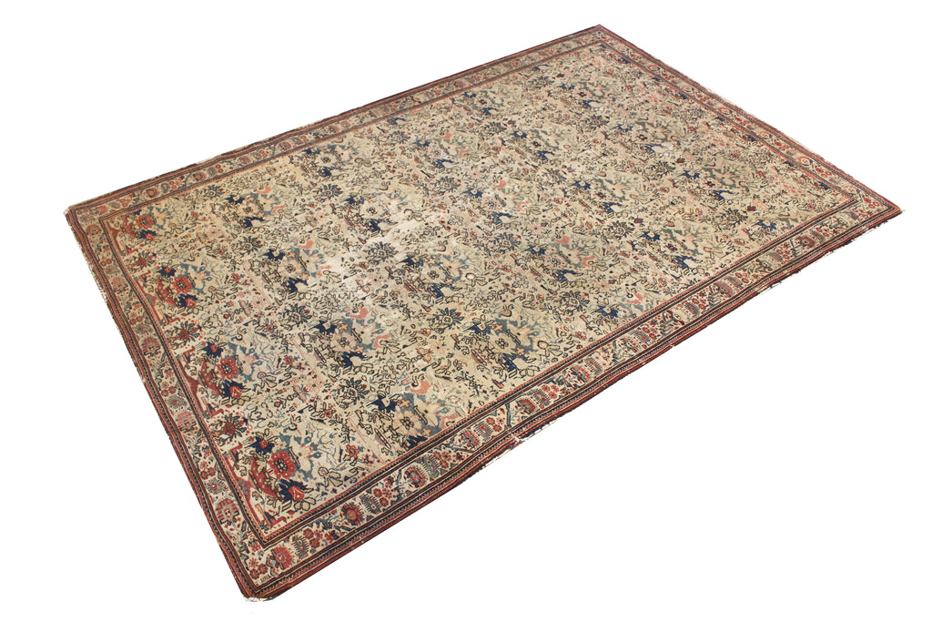 4'1"x6'1" "Zili Sultan" Hand Knotted