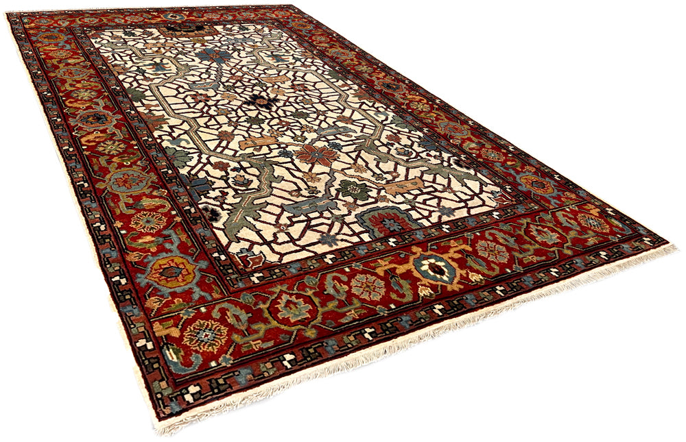 4'1"x6'2" Arabesque Hand Knotted