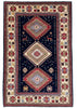 4'1"x6'2" Kazak Hand Knotted