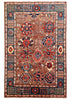 4'1"x6'3" Afghan-Harshang Hand Knotted
