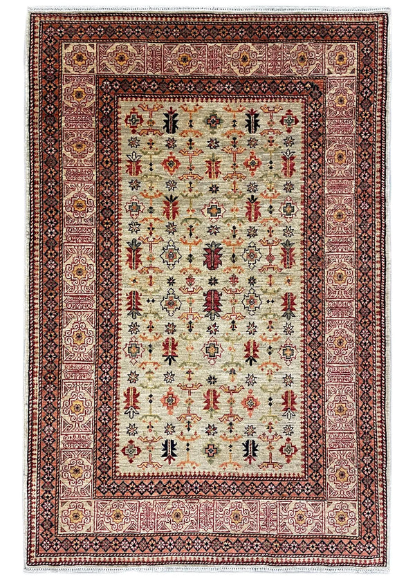 4'1"x6'3" Aspen Collection Hand Knotted