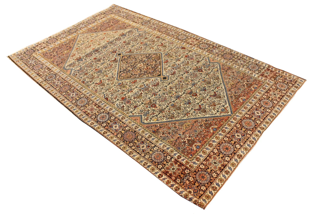4'1x6'6 Farahan Sarouk Hand Knotted