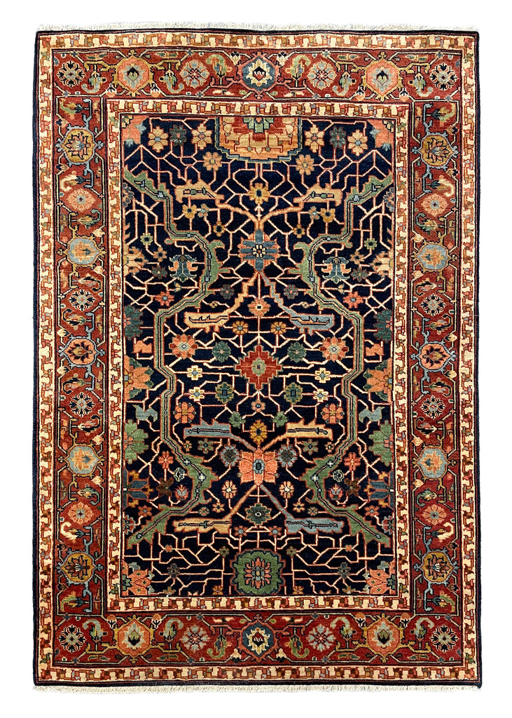 4'1"x6' Arabesque Hand Knotted