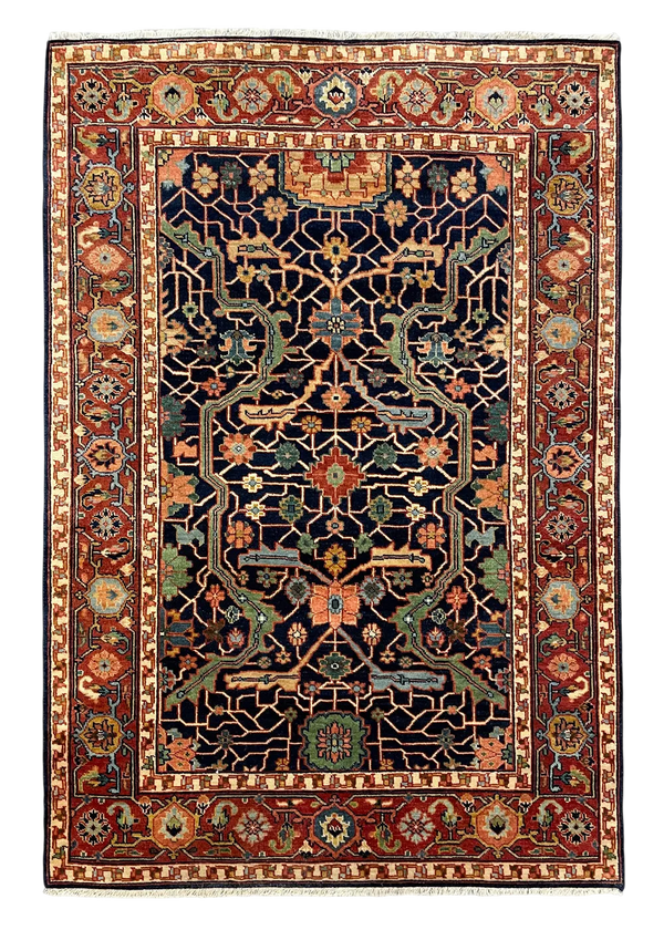 4'1"x6' Arabesque Hand Knotted