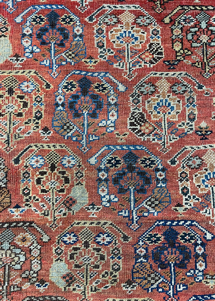 4'1"x6' Qashqai Kashkuli Hand Knotted