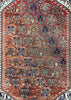 4'1"x6' Qashqai Kashkuli Hand Knotted