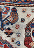 4'1"x6' Qashqai Kashkuli Hand Knotted