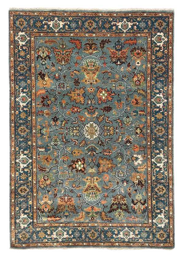 4'1"x6' Tabriz Hand Knotted