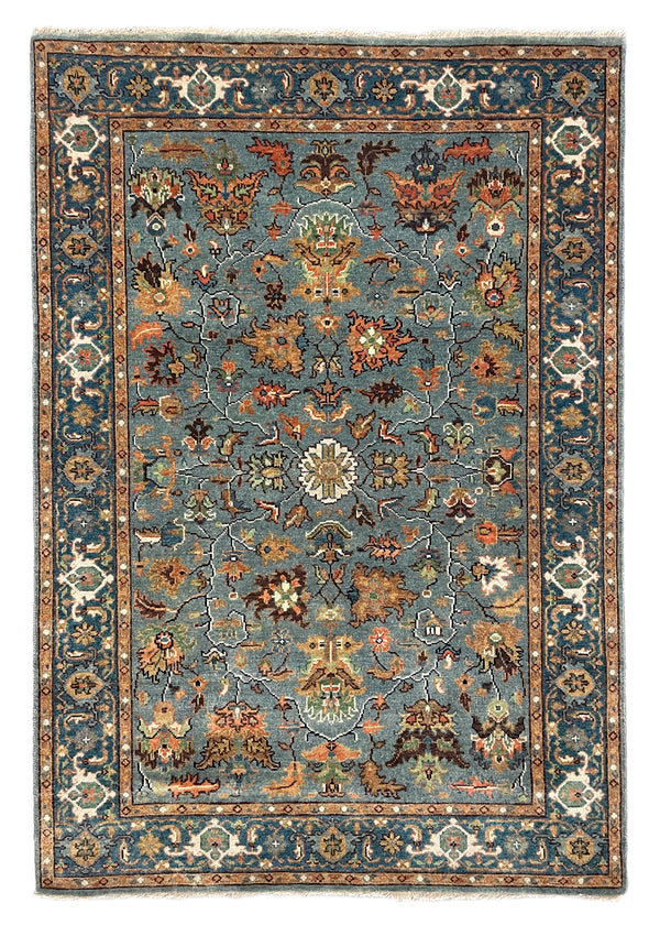 4'1"x6' Tabriz Hand Knotted