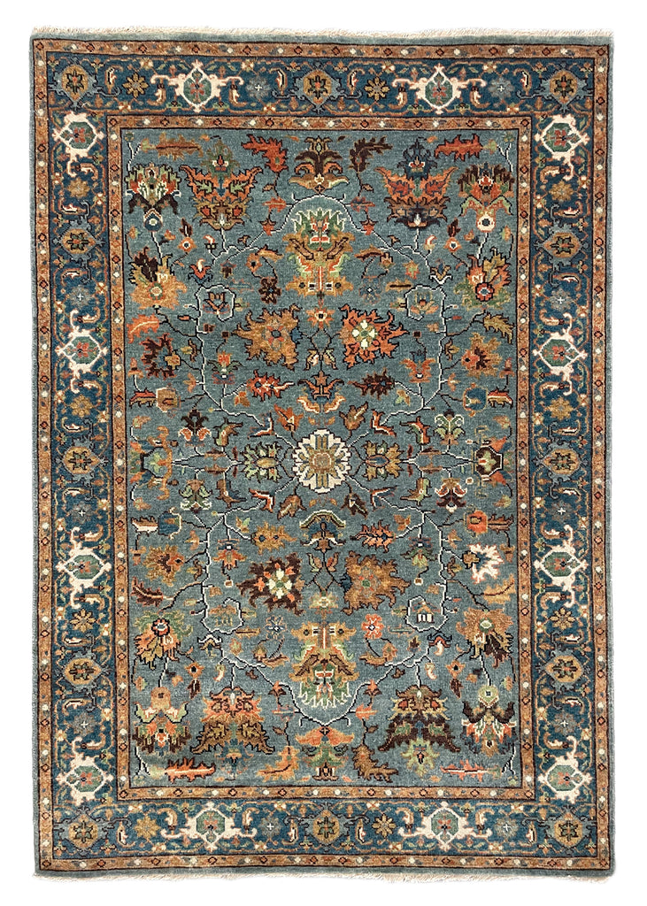 4'1"x6' Tabriz Hand Knotted
