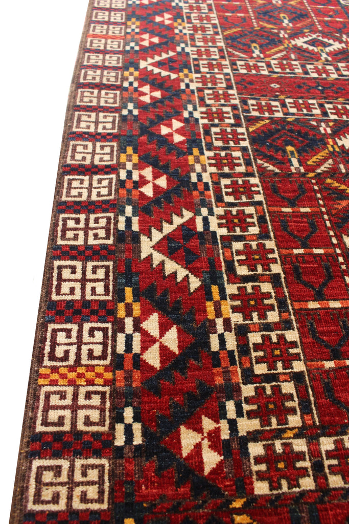 4'1x6' Turkmen Ensi Hand Knotted