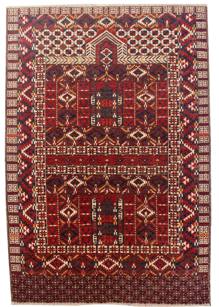 4'1x6' Turkmen Ensi Hand Knotted