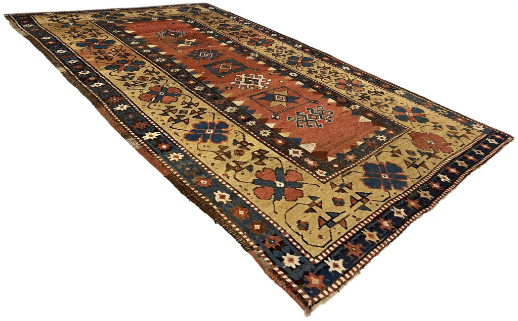 4'1"x8'1" Zakatala Hand Knotted