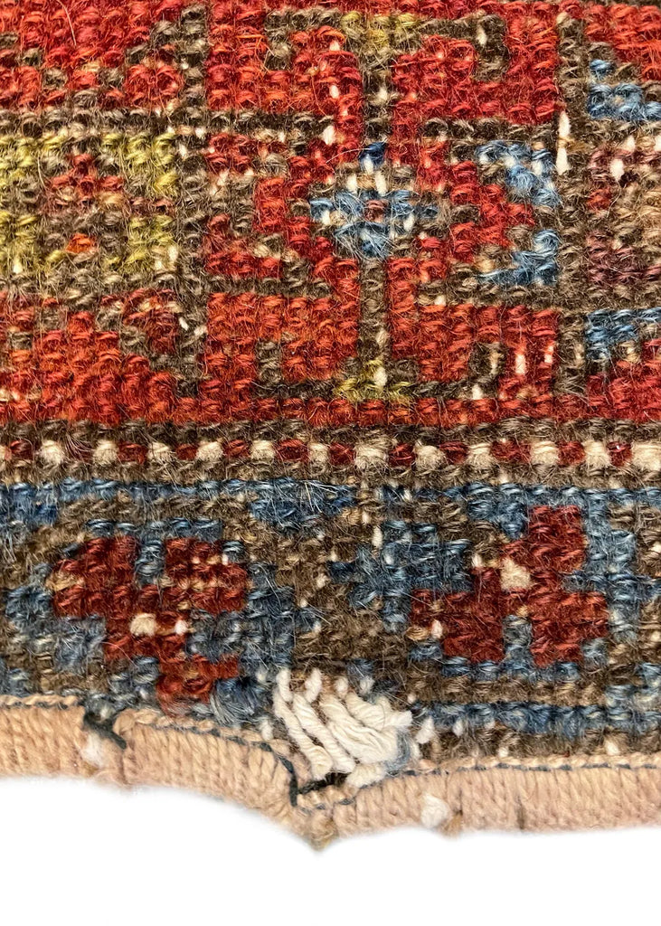 4'1"x8'4" Camel Hair Hamadan Hand Knotted