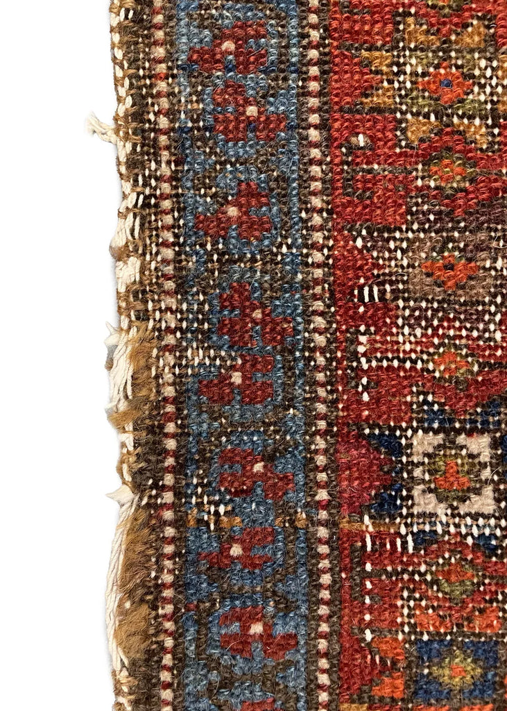 4'1"x8'4" Camel Hair Hamadan Hand Knotted