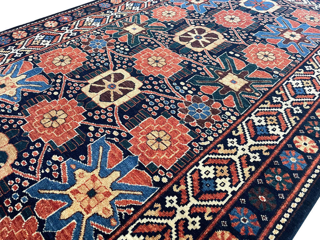 4'1"x9'8" Treasures Ersari Hand Knotted