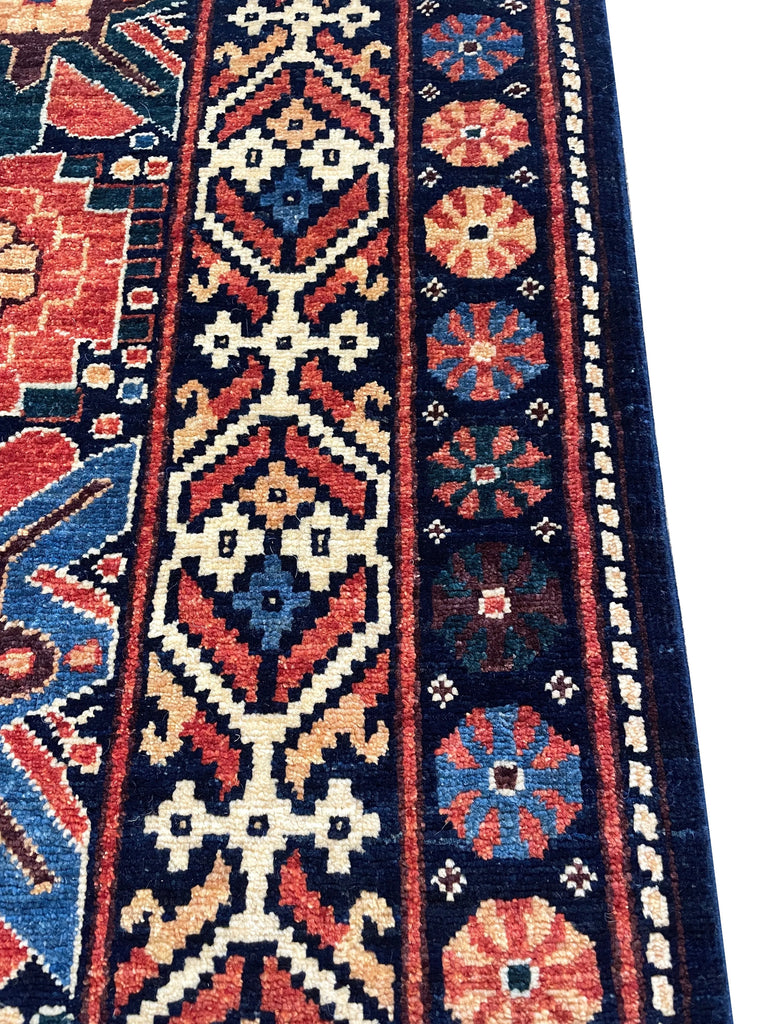 4'1"x9'8" Treasures Ersari Hand Knotted