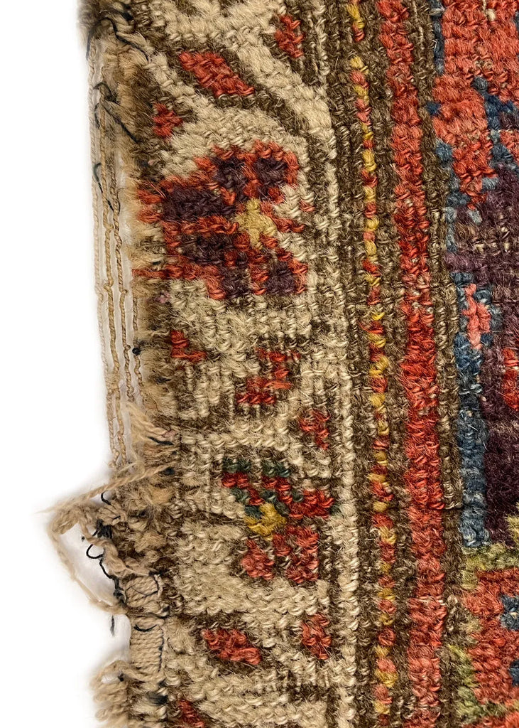 4'2"x4'11" Kurdish Bidjar Fragment Hand Knotted