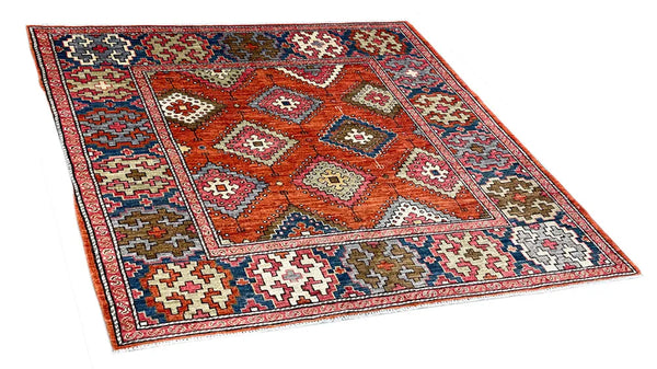 4'2"x4'2" Sarkisla Hand Knotted