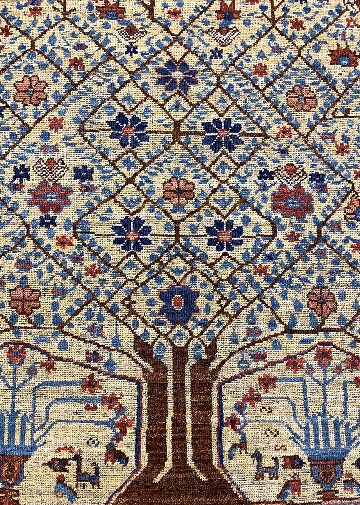 4'2"x5'1" Burano Neriz Hand Knotted