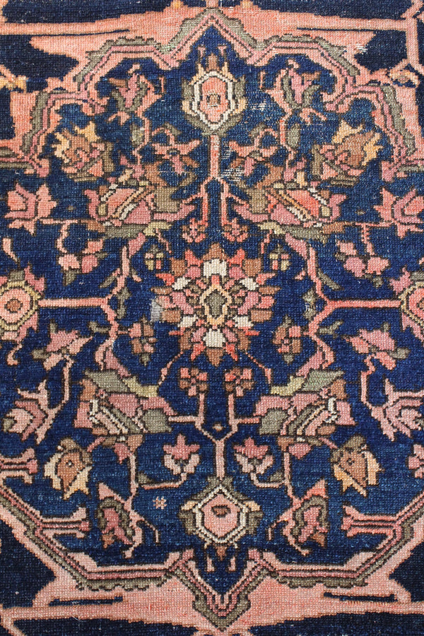 4'2"x6'11" Zanjan Hamadan Hand Knotted
