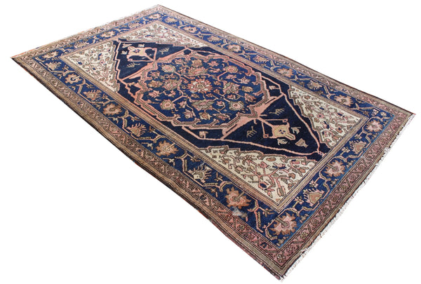 4'2"x6'11" Zanjan Hamadan (s) Hand Knotted