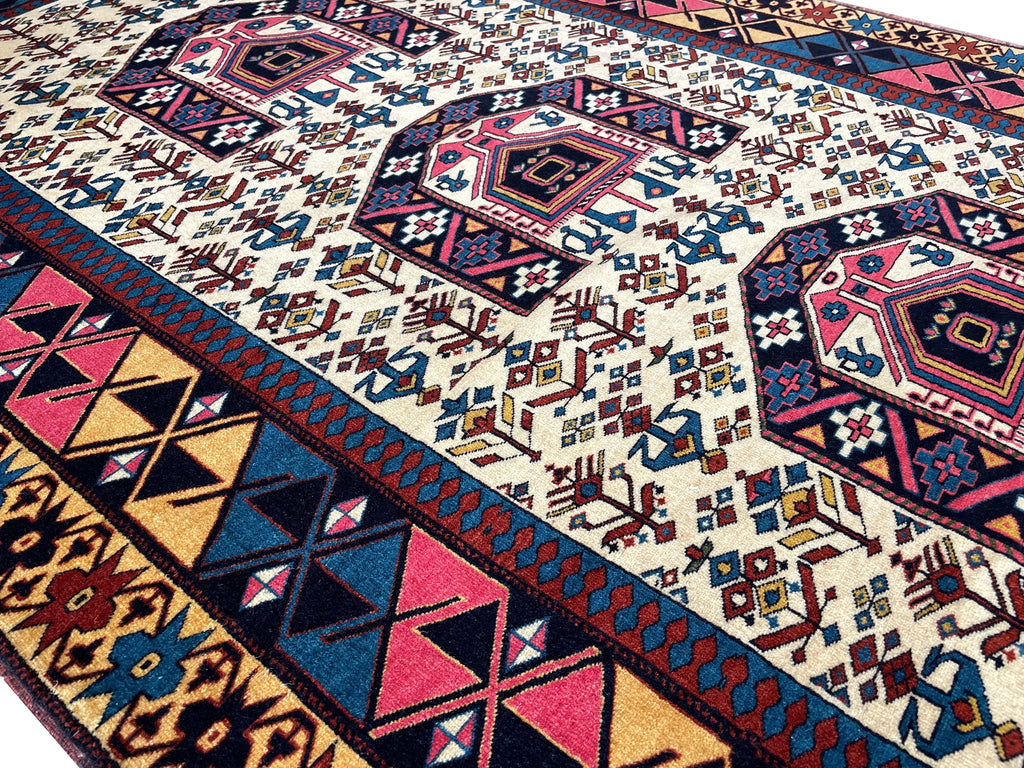 4'2"x6'2" Kabuli Hand Knotted