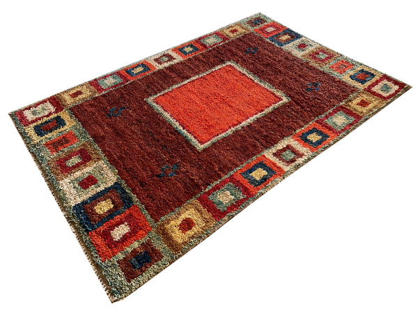 4'2"x6'3" Pashtun Yatak Hand Knotted