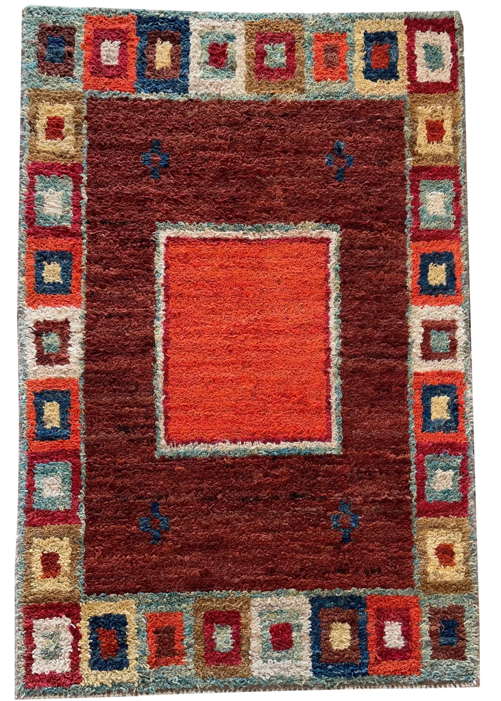 4'2"x6'3" Pashtun Yatak Hand Knotted